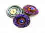 14mm Purple Iris Swirl Knot Button